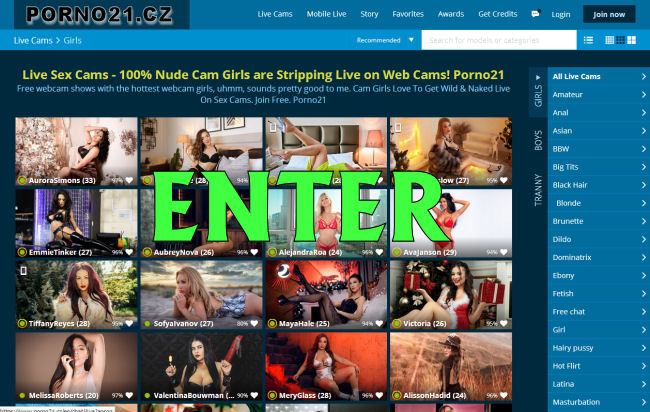 Free enter. Greatest webcam models from www.Porno21.cz